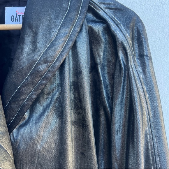 80s Metallic Button Up Bomber Jacket - Picture 13 of 16